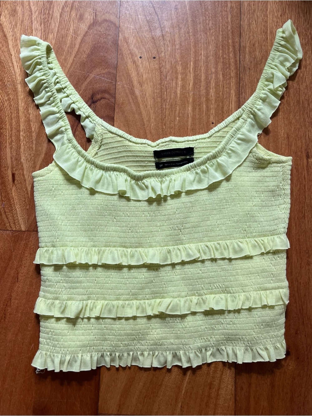 Urban Outfitters Yellow Ruffled Top